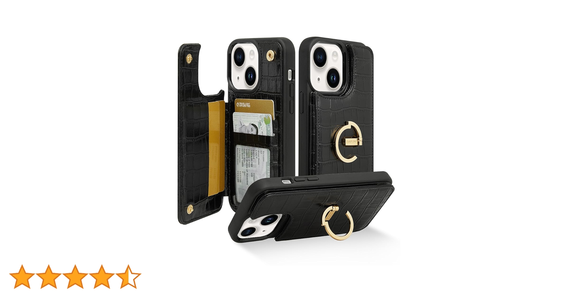 【新品未使用】custype ブラック iPhone15Pro用　ケース Amazon.co.jp: CUSTYPE iPhone 15 Pro用 ケース 財布 カード